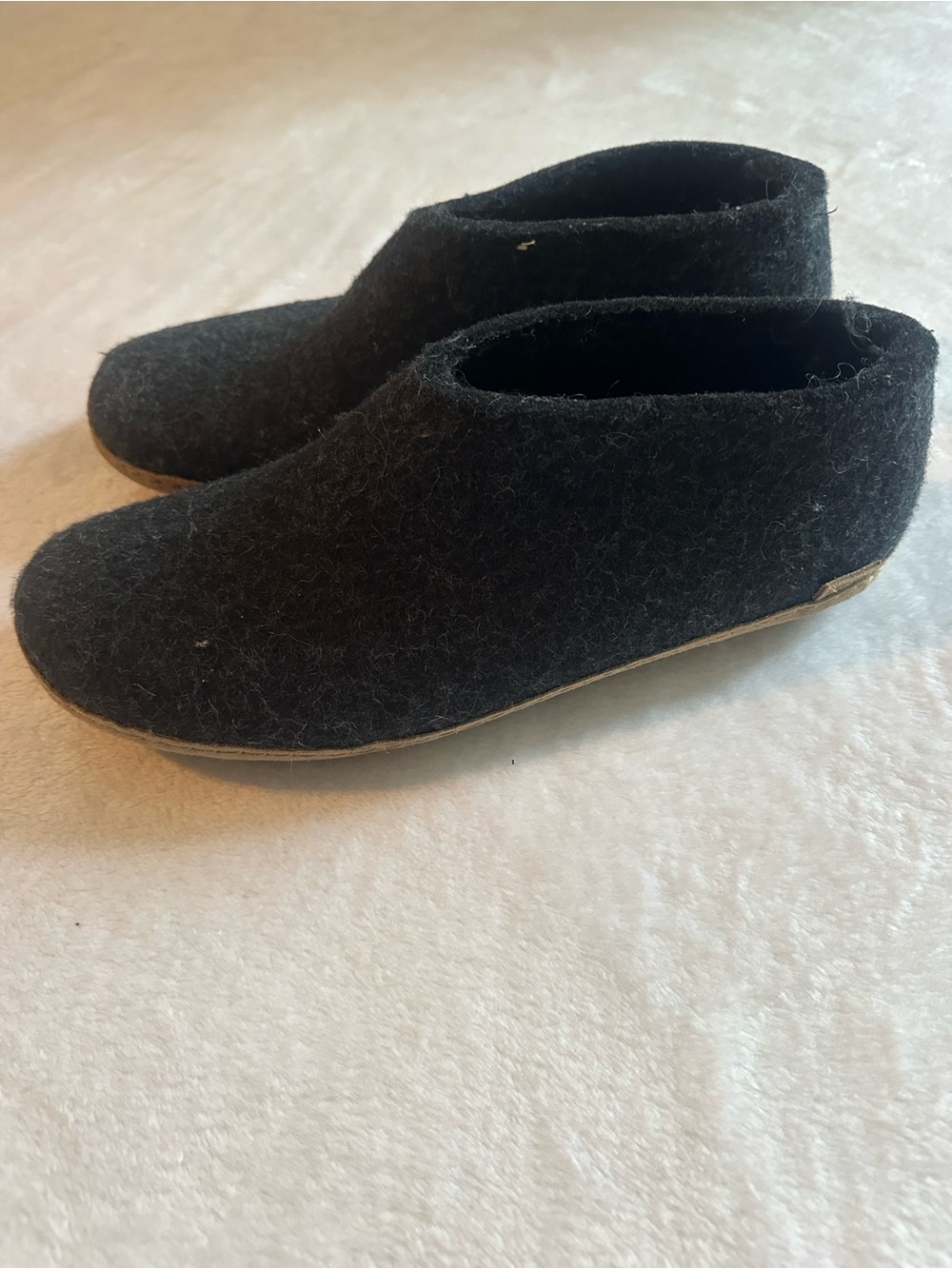 GLERUPS Mens Slip On Wool Slipper Comfort Shoe Leather Bottom EU Size 43